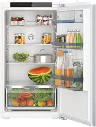 Produktbild: BOSCH KIR31VFE0 Einbau-Kühlschrank Serie 4, integrierbarer Kühlautomat ohne Gefrierfach 102x56 cm, 165L Kühlen, Flachscharnier, MultiBox XXL, LED-Beleuchtung, EcoAirflow, SuperCooling