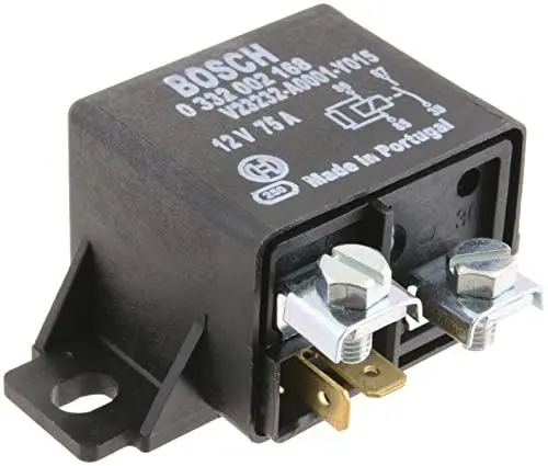 Produktbild: Bosch 0332002168 Leistungsrelais 12V 75A, IP5K4, Betriebstemperatur von -20° C bis 100° C, Schließer-Relais, 4 Pins