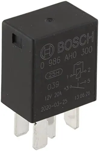 Produktbild: Bosch 0986AH0300 Mini-Relais 12V 20A, IP5K4, Betriebstemperatur von -40° bis 85°, Schließer-Relais, 4 Pins