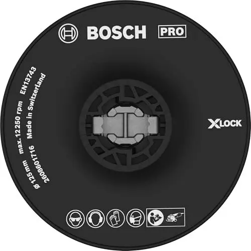 Produktbild: Bosch 1x PRO Backing Pad für kleine Winkelschleifer, X-Lock, hart (Ø 125 mm, Professional Zubehör Kleiner Winkelschleifer)