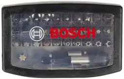 Produktbild: Bosch 32tlg. Schrauberbit Set Extra Hart (Kreuzschlitz-, Pozidriv-, Hex-, T-, TH-, S-Bit, Zubehör Bohrschrauber und Schraubendreher)