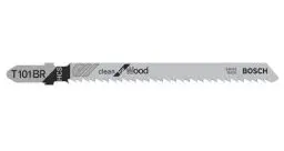 Produktbild: Bosch 5x T 101 BR Clean for Wood Stichsägeblatt (für Weichholz, Sperrholz, Länge 100 mm, Professional Zubehör Stichsäge)