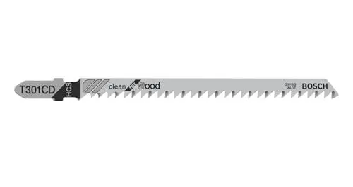 Produktbild: Bosch 5x T 301 CD Clean for Wood Stichsägeblatt (für Weichholz, Sperrholz, Länge 117 mm, Professional Zubehör Stichsäge)