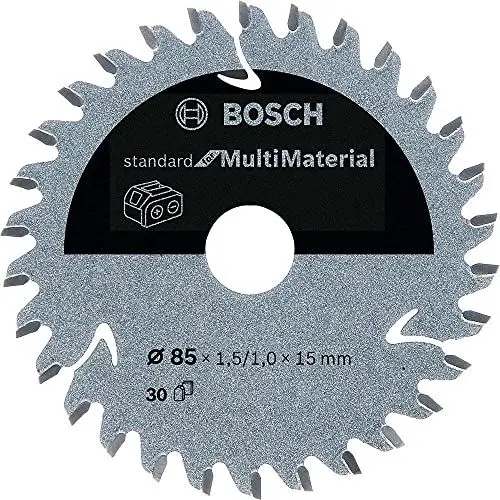 Produktbild: Bosch 1x PRO Multi Material Kreissägeblatt für Akku-Handkreissägen (für Aluminium, Kunststoff, Ø mm, Professional Zubehör Handkreissäge)