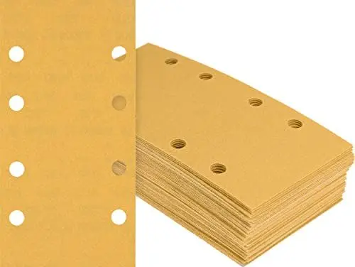 Produktbild: Bosch Accessories 50x Schleifpapier Expert C470 mit 8 Löchern (für Hartholz, Farbe auf Holz, 93x186 mm, Körnung 80, Zubehör Schwingschleifer)