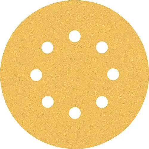 Produktbild: Bosch Accessories 50x Schleifpapier Expert C470 mit 8 Löchern (für Hartholz, Farbe auf Holz, Ø 125 mm, Körnung 120, Zubehör Exzenterschleifer)