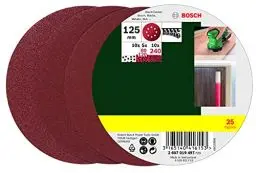 Produktbild: Bosch 25 tlg. Schleifblatt Set (für Weichholz, Hartholz, Ø 125 mm, P80/120/240, Zubehör Exzenterschleifer)
