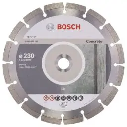 Produktbild: Bosch 1x Diamanttrennscheibe Standard for Concrete (für Beton, Porenbeton, Ø 230 x 22,23 x 2,3 x 10 mm, Zubehör für Winkelschleifer)