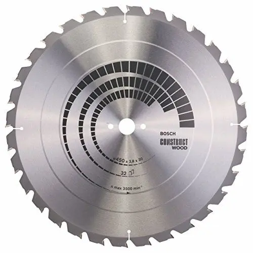 Produktbild: Bosch Accessories Bosch Professional 1x Kreissägeblatt Construct Wood (für Holz, Sägeblatt Ø 450 x 30 x 3,8 mm, 32 Zähne, Zubehör Kreissäge)