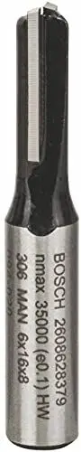 Produktbild: Bosch Professional Nutfräser Standard for Wood (für Holz, Arbeitslänge 16 mm, Zubehör Handfräse) 2608628379 6mm