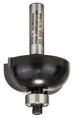 Produktbild: Bosch Accessories Professional 1x Hohlkehlenfräser Standard for Wood (für Holz, Radius 12mm, Arbeitslänge 15.6mm, Ø Schaft 8 mm, Zubehör Fräsen)