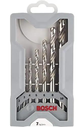 Produktbild: Bosch 7x PRO Metal HSS-G Spiralbohrer-Set (für Nichteisenmetalle, Stahl, Ø 2,0, 3,0, 4,0, 5,0, 6,0, 8,0, 10,0 mm, Professional Zubehör Bohrmaschine/Schrauber)