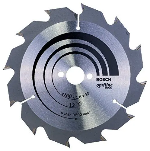 Produktbild: Bosch Professional Kreissägeblatt Optiline Wood (für Holz, 12 Zähne, Zubehör Kreissäge) 160 mm