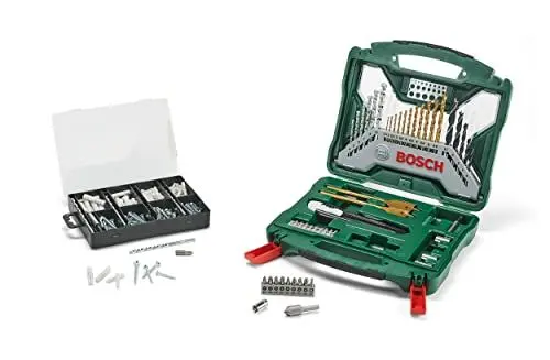 Produktbild: Bosch Accessories Zubehörset X-Line 50Ti Plus 173-teiliges Fixier-Set (für Metall, Stein, Holz, Zubehör Bohrmaschine)