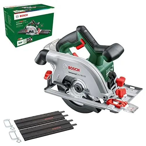 Produktbild: Bosch Akku-Kreissäge UniversalCirc 18V-53 (Präzises Sägen in Holz·· max. Schnitttiefe 53 mm·· 18 Volt System·· ohne Akku)