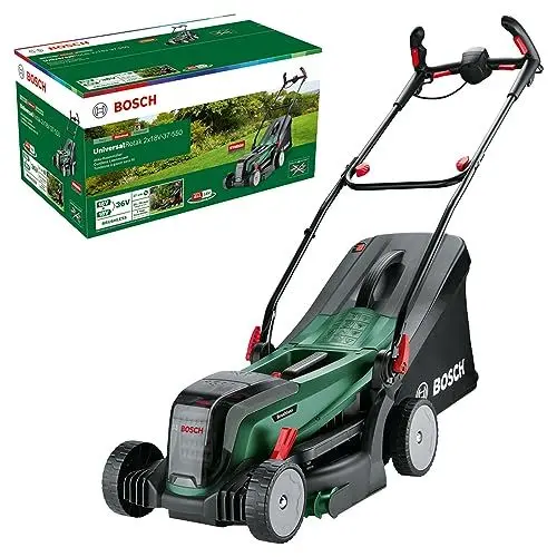 Produktbild: Bosch Akku-Rasenmäher UniversalRotak 2x18V-37-550 (bis zu 500 m2·· 18 Volt System·· Schnittbreite: 37 cm·· ohne Akku und Ladegerät)