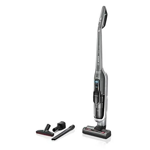 Produktbild: Bosch Akku-Staubsauger Athlet Ultimate ProSilence BBH7SIL, kabelloser Handstaubsauger, beutellos, hohe Saugleistung, Lange Laufzeit, Fugendüse, alle Bodenarten, leise, grau/Silber