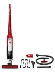 Produktbild: Bosch Akku-Staubsauger Athlet Zoo'o BCH6ZOOO, Tierhaar-Staubsauger, beutellos, ideal für Tierhaare, hohe Saugleistung, freistehend, Lange Laufzeit, Fugendüse, alle Bodenarten, rot