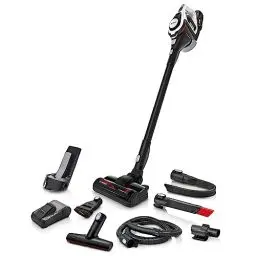 Produktbild: Bosch Akku-Staubsauger Unlimited 8 BSS825FRSH, kabellos, HEPA-Filtersystem, 10 Jahre Motorgarantie, hohe Saugkraft, lange Laufzeit, austauschbarer 5 Ah Akku, Schnellladegerät, XXL-Polsterdüse, weiß