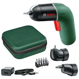 Produktbild: Bosch Akkuschrauber IXO Set (6. Generation, grün, mit IXO-Winkel- und IXO-Exzenteraufsätzen, variable Drehzahlsteuerung, über Mikro-USB-Kabel aufladbar, in Tasche)