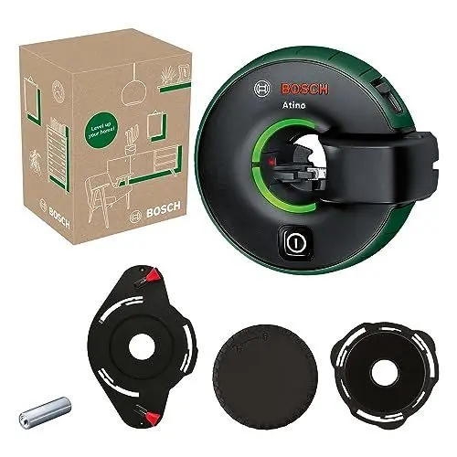 Produktbild: Bosch Home and Garden Bosch All-in-One-Linienlaser Atino der 2 Gen,mit Maßband (horizontale, vertikale Ausrichtung, einfache Befestigung an rauen & glatten Oberflächen, im E-Commerce Karton)