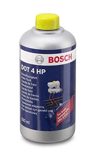 Produktbild: Bosch Bremsflüssigkeit DOT 4 HP, 0,5 L - für alle modernen Fahrzeuge mit ABS- und ESP-Bremssystemen