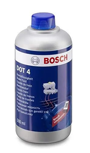 Produktbild: Bosch Bremsflüssigkeit DOT 4, 0,5 L - für Fahrzeuge vor Baujahr 2010 - geeignet für ABS-Bremssysteme der ersten Generation