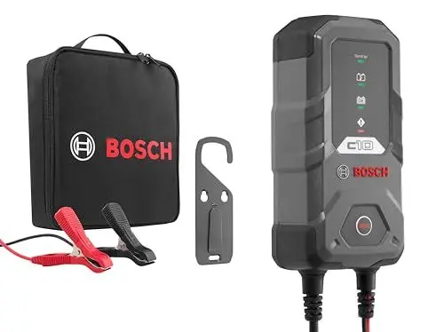 Produktbild: Bosch C10 Batterieladegerät, 3,5 Ampere, mit Erhaltungsladungs-Funktion - Autobatterie-Ladegerät für 12 V Blei-Säure-, AGM-, EFB-, Gel- und SLI-Batterien