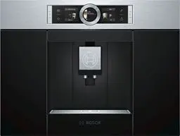 Produktbild: Bosch CTL636ES1 Serie 8 Einbau-Kaffee-Vollautomat, 45 x 56 cm Nische, 2,4L Wassertank, autoMilk Clean nach jedem Getränk, SilentCeram Drive leises Mahlwerk, MyCoffee Getränke speichern