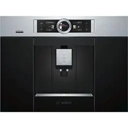 Produktbild: Bosch CTL636ES6 Serie 8 Smarter Einbau-Kaffee-Vollautomat, 45 x 56 cm Nische, 2,4L Wassertank, autoMilk Clean nach jedem Getränk, SilentCeram Drive leises Mahlwerk, MyCoffee Getränke speichern