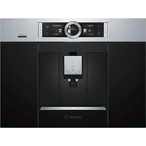 Produktbild: Bosch CTL636ES6 Serie 8 Smarter Einbau-Kaffee-Vollautomat, 45 x 56 cm Nische, 2,4L Wassertank, autoMilk Clean nach jedem Getränk, SilentCeram Drive leises Mahlwerk, MyCoffee Getränke speichern