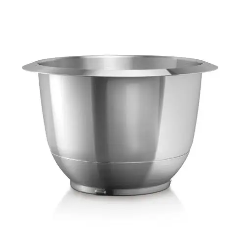 Produktbild: Bosch Edelstahl-Rührschüssel MUZ5ER2, 3,9 Liter, max. Teigmenge 2,7 kg, geschmacksneutral, lebensmittelecht, spülmaschinengeeignet, passend für Küchenmaschine Serie 4
