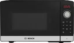 Produktbild: Bosch FFL023MS2 Serie 2 freistehende Mikrowelle, 26 x 44 cm, 800 W, Drehteller 27 cm, Türanschlag Links, AutoPilot 7 mit 7 Automatikprogramme, Reinigungsunterstützung, LED-Touchdisplay, Edelstahl