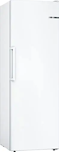 Produktbild: Bosch GSN33VWEP, Serie 4, Freistehender Gefrierschrank, 176 x 60 cm, 225 L Gefrieren, NoFrost, BigBox Schublade für großes Gefriergut, Flexibler Gefrierraum, Multi Airflow - gleichmäßige Kühlung, Weiß