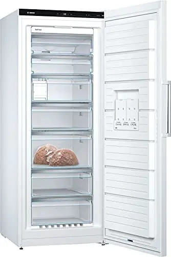 Produktbild: Bosch GSN54AWCV Serie 6 XXL-Gefrierschrank, 176 x 70 cm extra breit, 327 L, NoFrost nie wieder abtauen, LED-Beleuchtung gleichmäßige Ausleuchtung, BigBox Platz für großes Gefriergut, Weiß