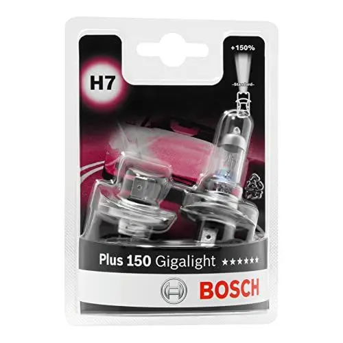 Produktbild: Bosch H7 Plus 150 Gigalight Fahrzeuglampe 12V 55W PX26d (2 Stück)