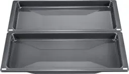 Produktbild: Bosch HEZ530000 Zubehör für Backöfen, 2 Universalpfannen, schmales Format, grau, Made in Germany