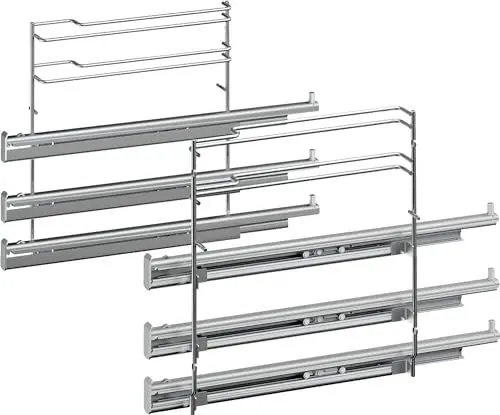 Produktbild: Bosch HEZ638300 Zubehör für Backöfen, 3-fach Teleskopvollauszug silber 2