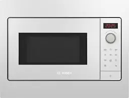 Produktbild: Bosch Hausgeräte BFL523MW3 Serie 2 Einbau-Mikrowelle, 38 x 50 cm, 800 W, Drehteller 27 cm, Türanschlag Links, AutoPilot 7 7 Automatikprogramme, Reinigungsunterstützung, LED-Touchdisplay, Weiß
