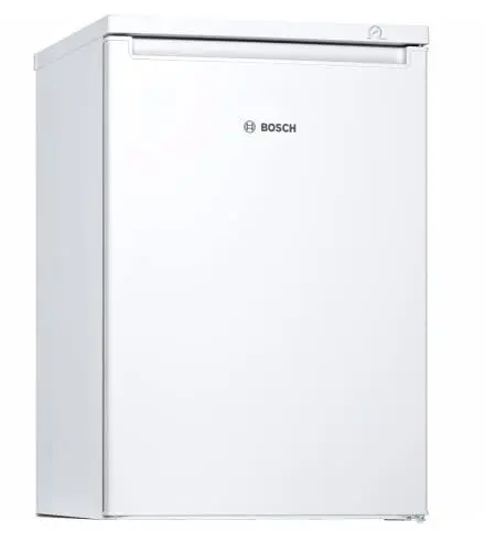 Produktbild: Bosch Hausgeräte GTV15NWEA Serie 2 Mini-Gefrierschrank, 85 x 56 cm, 82 L, 3 transparente Gefriergutschubladen, Weiß