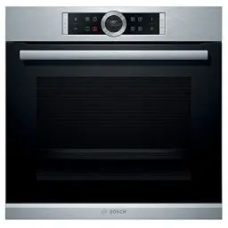 Produktbild: Bosch Hausgeräte HBG675BS1 Serie 8 Einbau-Backofen, 60 x 60 cm, Made in Germany,Pyrolyse Selbstreinigung, AutoPilot 10 Automatikprogramme, 4D Heißluft Backen auf 4 Ebenen,TFT-Touchdisplay,Edelstahl