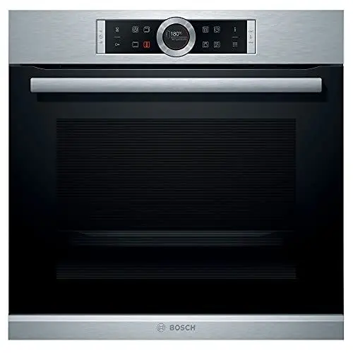 Produktbild: Bosch Hausgeräte HBG675BS1 Serie 8 Einbau-Backofen, 60 x 60 cm, Made in Germany,Pyrolyse Selbstreinigung, AutoPilot 10 Automatikprogramme, 4D Heißluft Backen auf 4 Ebenen,TFT-Touchdisplay,Edelstahl