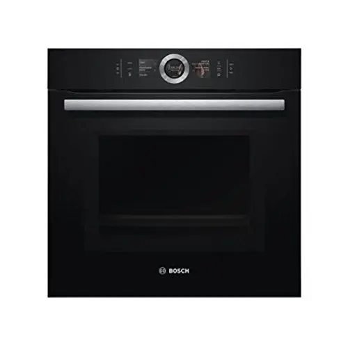 Produktbild: Bosch HNG6764B6 Serie 8 Smarter Einbau-Backofen mit Mikrowellenfunktion, 60 x 60 cm, 800 W, Made in Germany, Pyrolyse Selbstreinigung, Bosch Assist Backeinstellung auf Knopfdruck, Schwarz