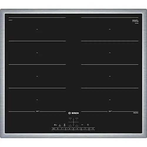 Produktbild: Bosch PXX645FC1E Serie 6 Induktionskochfeld (autark), 60 cm breit, FlexInduction freie Platzwahl, PerfectFry Bratsensor, PowerBoost schnelleres Kochen, DirectSelect intuitive Bedienung, ReStart