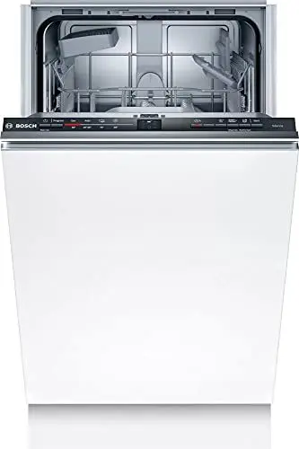 Produktbild: Bosch Hausgeräte SRV2HKX41E Serie 2 Geschirrspüler Vollintegriert, 45 cm breit, Besteckkorb, Extra Trocknen auf Knopfdruck, InfoLight rot, AquaStop Schutz gegen Wasserschäden, Mehrfarbig