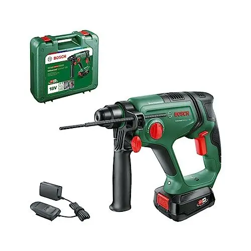 Produktbild: Bosch Akku-Bohrhammer UniversalHammer 18V (1x Akku 4,0 Ah·· 18 Volt System·· zum Bohren, Hammerbohren, Meißeln und Schrauben·· im Koffer)