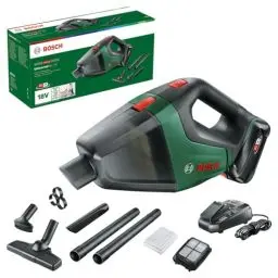 Produktbild: Bosch Home and Garden Bosch Akku-Handstaubsauger UniversalVac 18 (mit Akku, 18 Volt System, mit Zubehörset, im Karton), Testnote: sehr gut (Magazin: selber machen), Grün