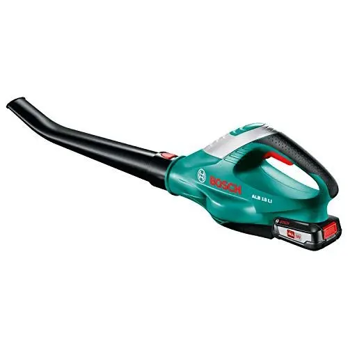 Produktbild: Bosch Home and Garden Akku Laubbläser ALB 18 LI (1 Akku, Max. Gebläsegeschwindigkeit 210 km/h, im Karton) Grün, Schwarz