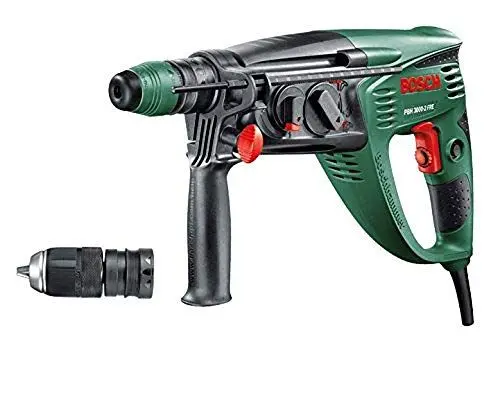 Produktbild: Bosch Home and Garden Bohrhammer PBH 3000-2 FRE (750 Watt, mit SDS Bohrfutter, im Koffer), Grün