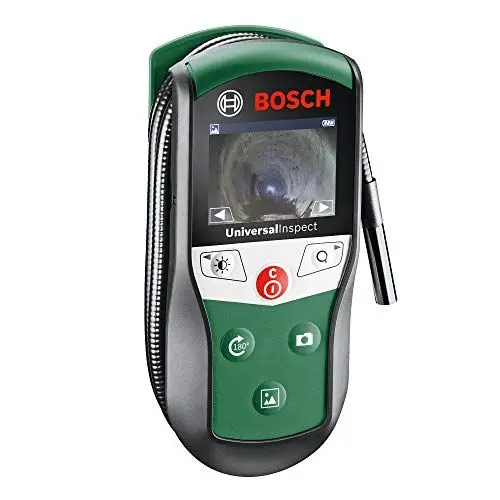 Produktbild: Bosch Inspektionskamera Universalinspec (Kamerakopf-Ø: 8mm, Kabellänge: 0,95 m, IP67, 2, 32 Zoll Farbdisplay, in Softtasche)